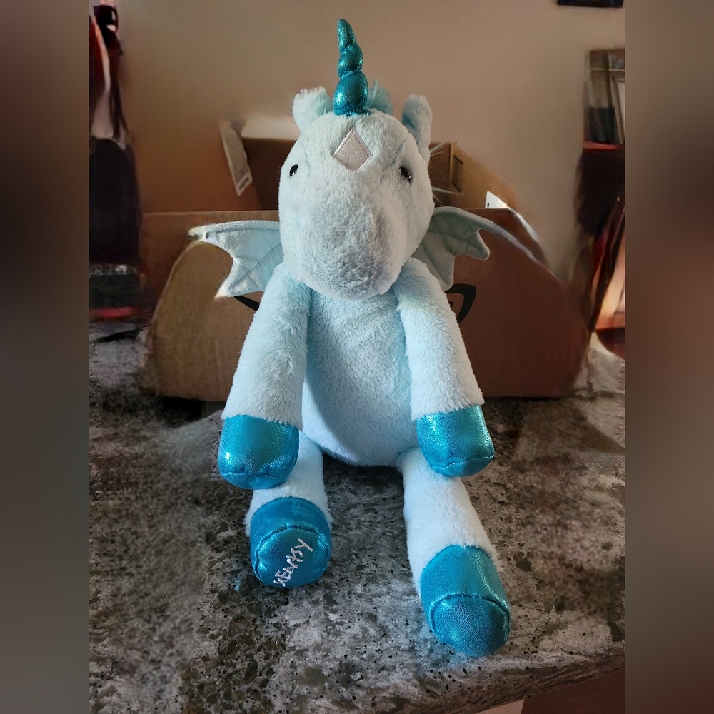 Scentsy Buddy 16" Plush Halley the Blue Unicorn Pegacorn